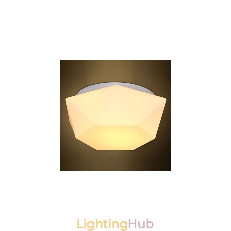 Creative White Diamond Glass Dome Light Absorb