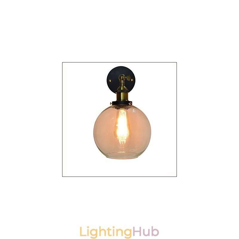 Iron Wall Lamp Black Simple Retro Wall Lamp Single Head Decorative Wall Lamp European Style