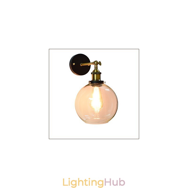 Iron Wall Lamp Black Simple Retro Wall Lamp Single Head Decorative Wall Lamp European Style