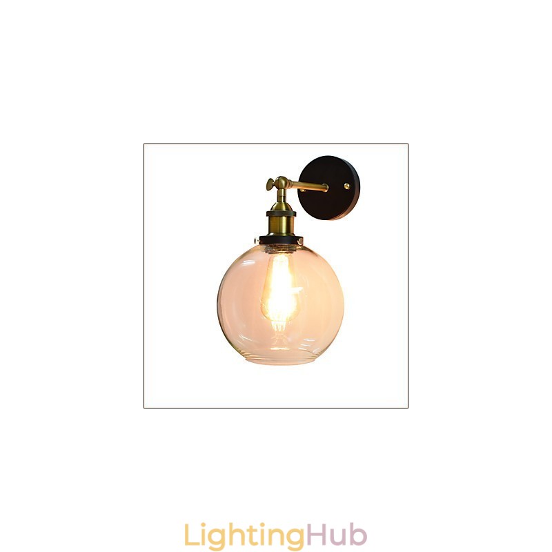 Iron Wall Lamp Black Simple Retro Wall Lamp Single Head Decorative Wall Lamp European Style