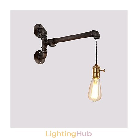 Vintage Industrial Pipe Wall Lights With switch Creative Lights Restaurant Cafe Bar Decoration lighting With 1 Light Painted Finish Vintage Industrial Pipe Wall Lights With switch Creative Lights Restaurant Cafe Bar Decoration lighting With 1 Light Painted Finish