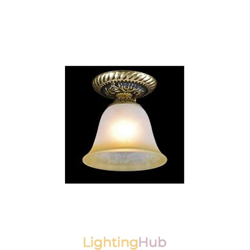 Traditional Classic Vintage Retro Bronze Metal Flush Mount