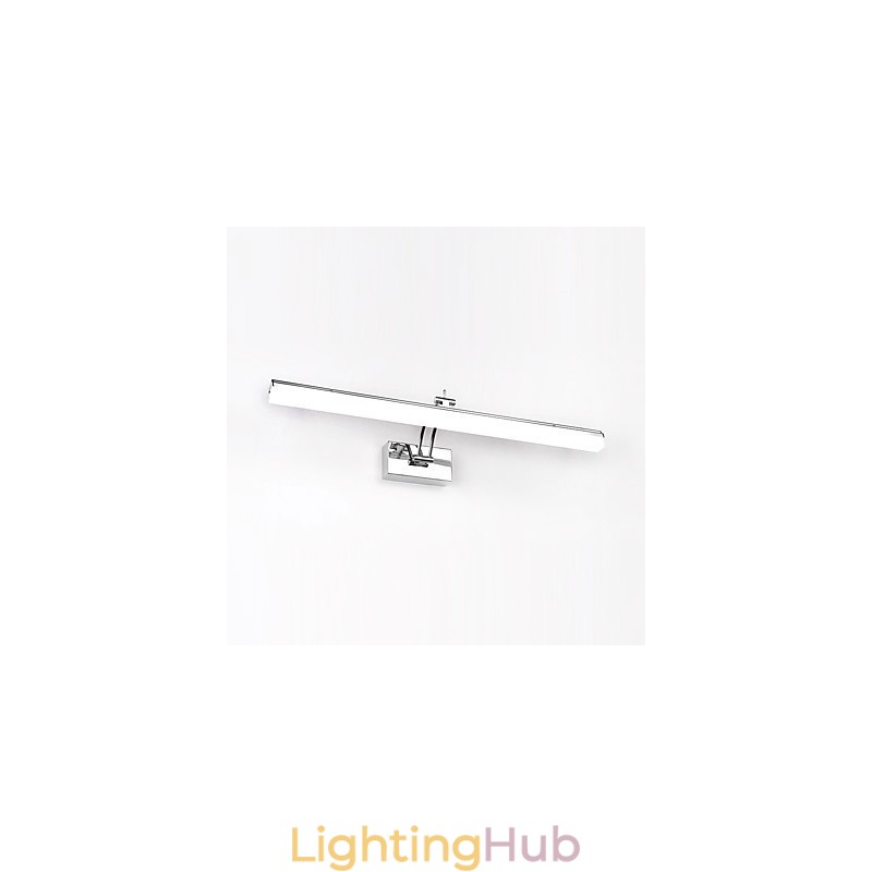 Integrated Modern Contemporary Chrome Feature for Ambient Light Bathroom Lighting Wall Light