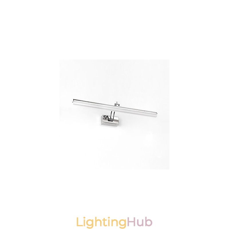 Integrated Modern Contemporary Chrome Feature for Ambient Light Bathroom Lighting Wall Light