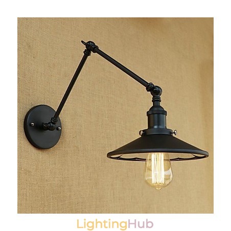 Rustic Lodge Country Retro Painting Feature for Mini Style Swing Arm Wall Lamp Rustic Lodge Country Retro Painting Feature for Mini Style Swing Arm Wall Lamp