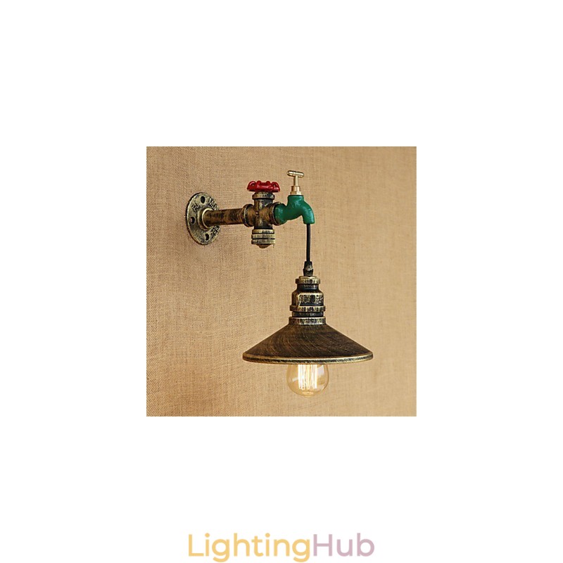 Country Novelty Retro Painting Feature for Mini Style Ambient Light Wall Sconces Wall Light