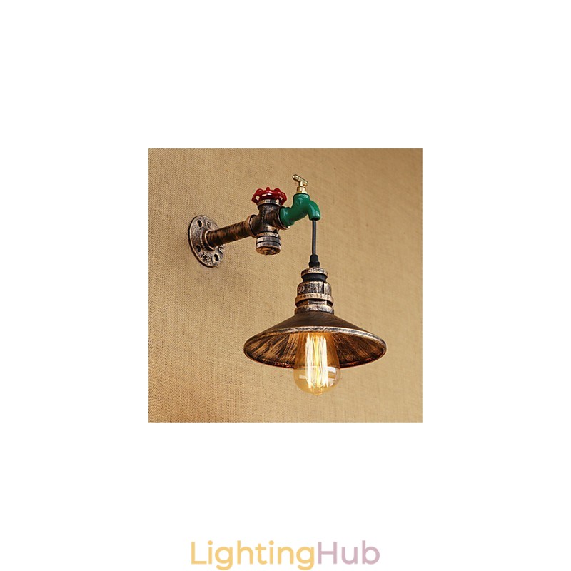 Country Novelty Retro Painting Feature for Mini Style Ambient Light Wall Sconces Wall Light
