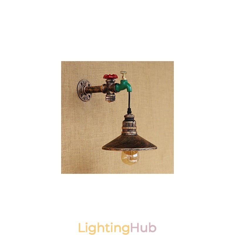 Country Novelty Retro Painting Feature for Mini Style Ambient Light Wall Sconces Wall Light