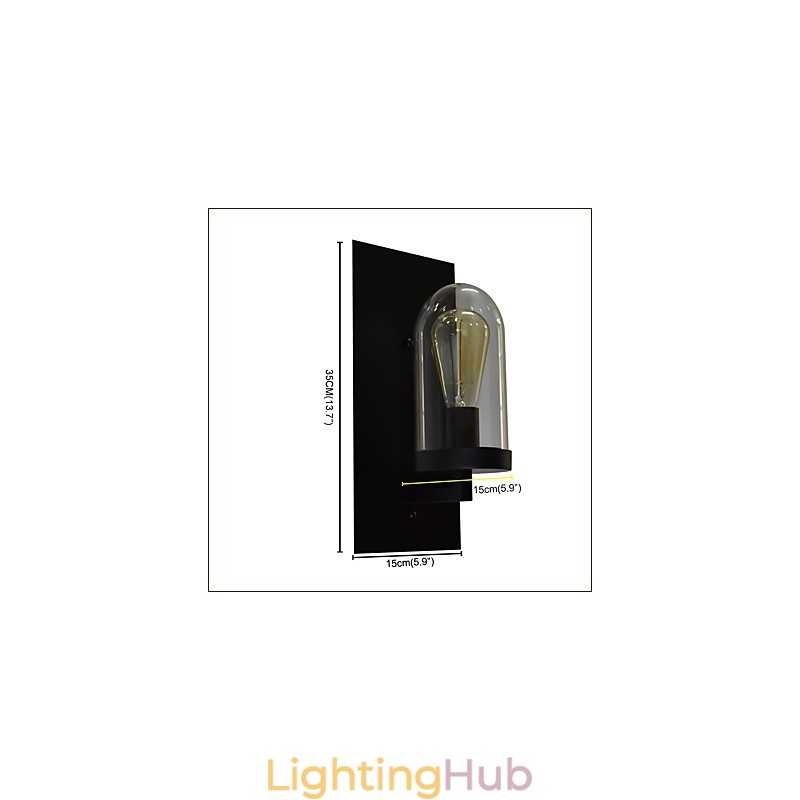 Painted Steel Wall Lamp Dumb Black American Coffee Decoration Retro Wall Light Lightsaber Lamp On Wall