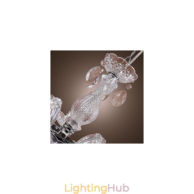 Upligh Chrome Ceiling Lamp Candle light Acrylic Fixture Chandelier Pendant