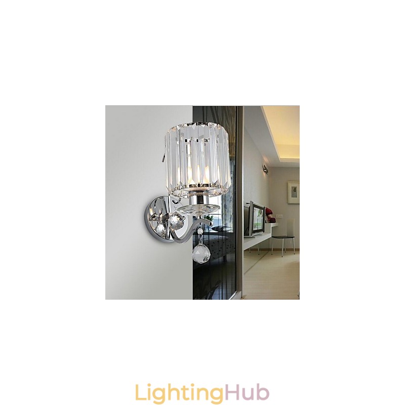 Crystal Modern Contemporary Electroplated Feature Uplight Wall Sconces Wall Light