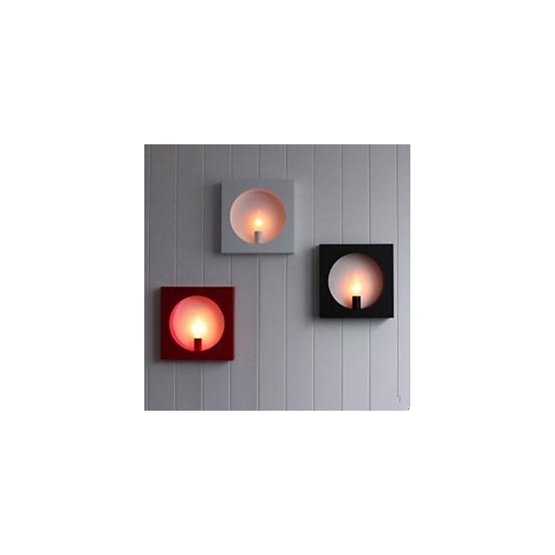 Modern Simple Iron Art Wall Lamp Creative Living Room Background Hall Head Of The Bed Square Frame Decoration Lamps And Lanterns