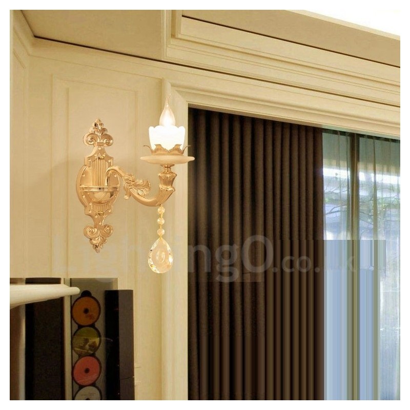 Single Light Traditional Classic Living Room Dining Room Bed Room Metal Luxury Indoor Wall Sconces