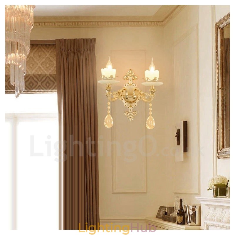 2 Light Traditional Classic Living Room Dining Room Bed Room Metal Indoor Wall Sconces