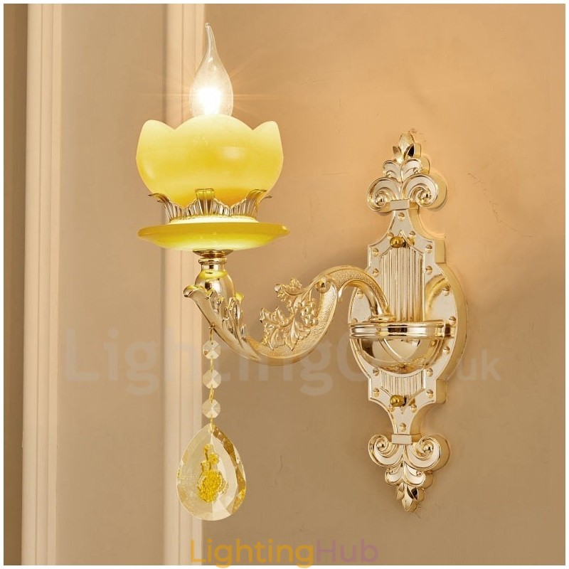 Single Light Traditional Classic Living Room Dining Room Bed Room Metal Luxury Indoor Wall Sconces