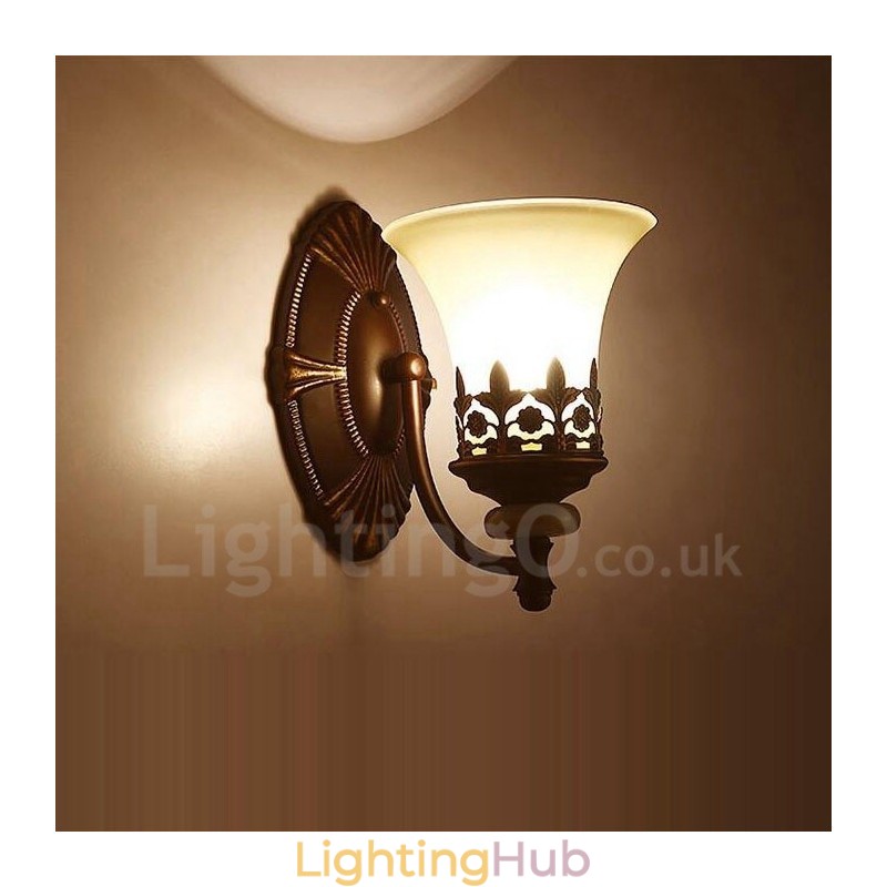 Single Light Traditional Classic Living Room Dining Room Bed Room Metal Indoor Wall Sconces