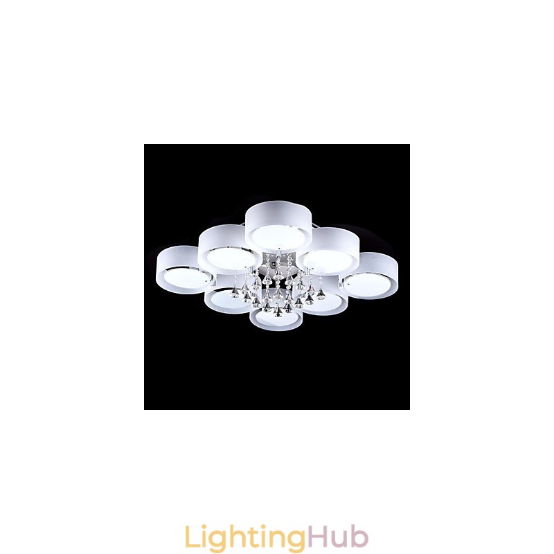 Modern Contemporary Chrome Metal Flush Mount