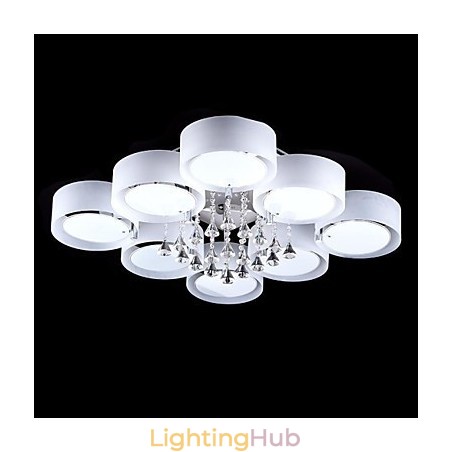 Modern Contemporary Chrome Metal Flush Mount Modern Contemporary Chrome Metal Flush Mount