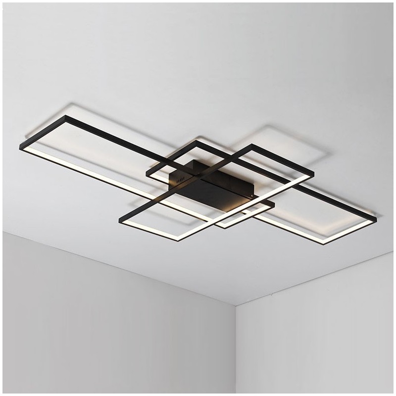 Modern Comtemporary Alumilium Painting Ceiling Light Flush Mount Wall Light with Remoter Dimmer for Living Room Bed Room Also Can Be Used As Wall Light