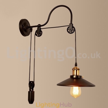 Retro Flush Mounted Wall Lights Aisle Bar Cafe Bedroom Study Loft Pulley Wall Lamp Retro Flush Mounted Wall Lights Aisle Bar Cafe Bedroom Study Loft Pulley Wall Lamp