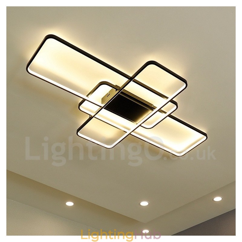 Modern Comtemporary Alumilium Painting Ceiling Light Flush Mount Wall Light with Remoter Dimmer for Living Room Bed Room Also Can Be Used As Wall Light