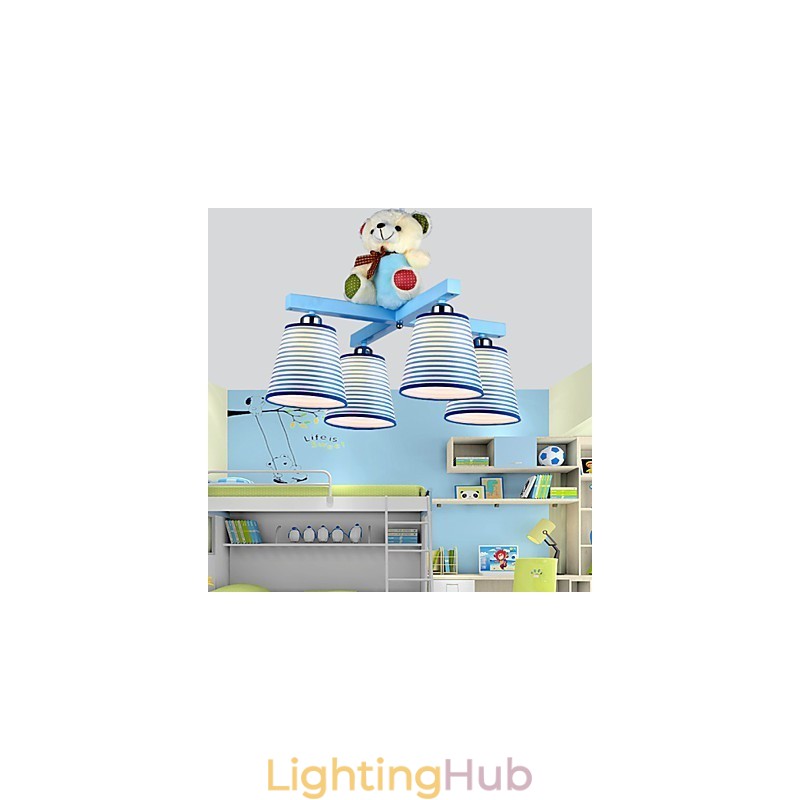Flush Mount Modern Contemporary Wood Bamboo