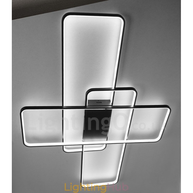Modern Comtemporary Alumilium Painting Ceiling Light Flush Mount Wall Light with Remoter Dimmer for Living Room Bed Room Also Can Be Used As Wall Light