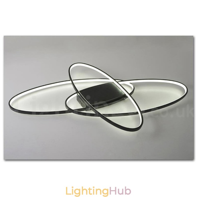 Dimmable Oval Modern Comtemporary Alumilium Ceiling Light Flush Mount Lamp for Living Room Bed Room Also Can Be Used As Wall Light