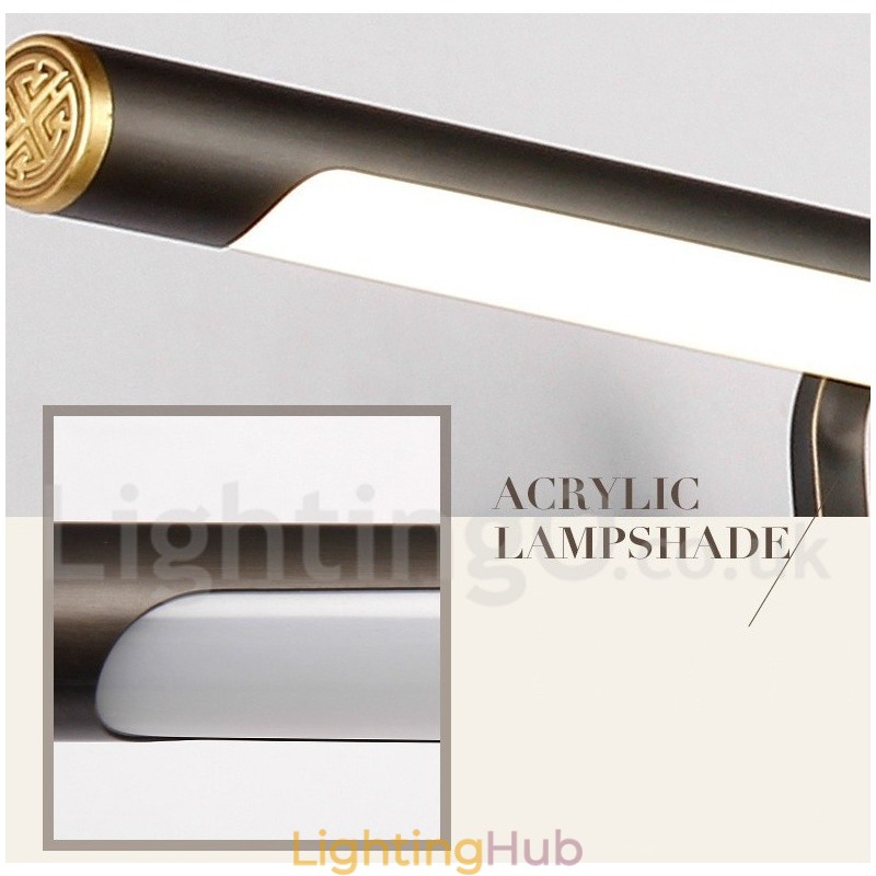 IPMirror Lamp Bathroom Lights Pure Brass Wall Lights with Acrylic Shade Make up Lighting