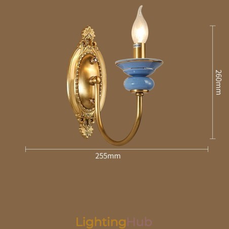 100% Pure Brass Luxurious Rustic Retro Vintage Brass Ceramics 1 Light Candle Wall Light Special for Hotel Office Showroom Living Room Dinning Room 100% Pure Brass Luxurious Rustic Retro Vintage Brass Ceramics 1 Light Candle Wall Light Special for Hotel Office Showroom Living Room Dinning Room