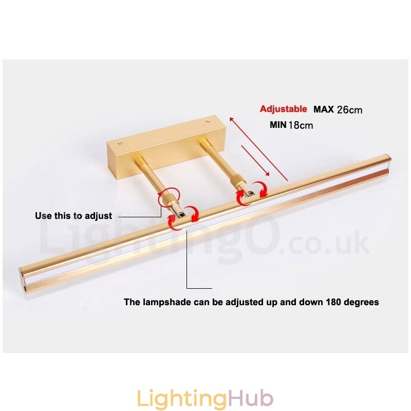 IP44 Mirror Lamp Bathroom Lights Up and Down Wall Lights with Acrylic Shade Make up Lighting