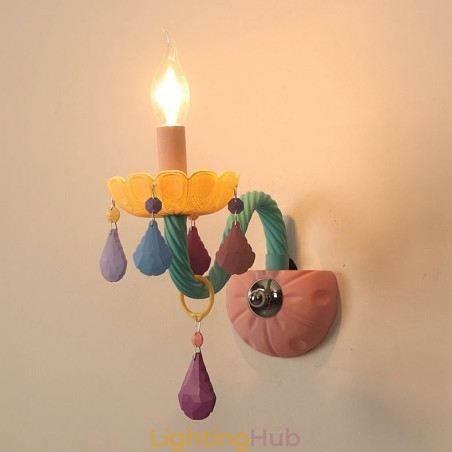 Macaron 1 Light Multi Crystal Candle Retro Glass Wall Light for for Kid's Room Children Bedroom Macaron 1 Light Multi Crystal Candle Retro Glass Wall Light for for Kid's Room Children Bedroom