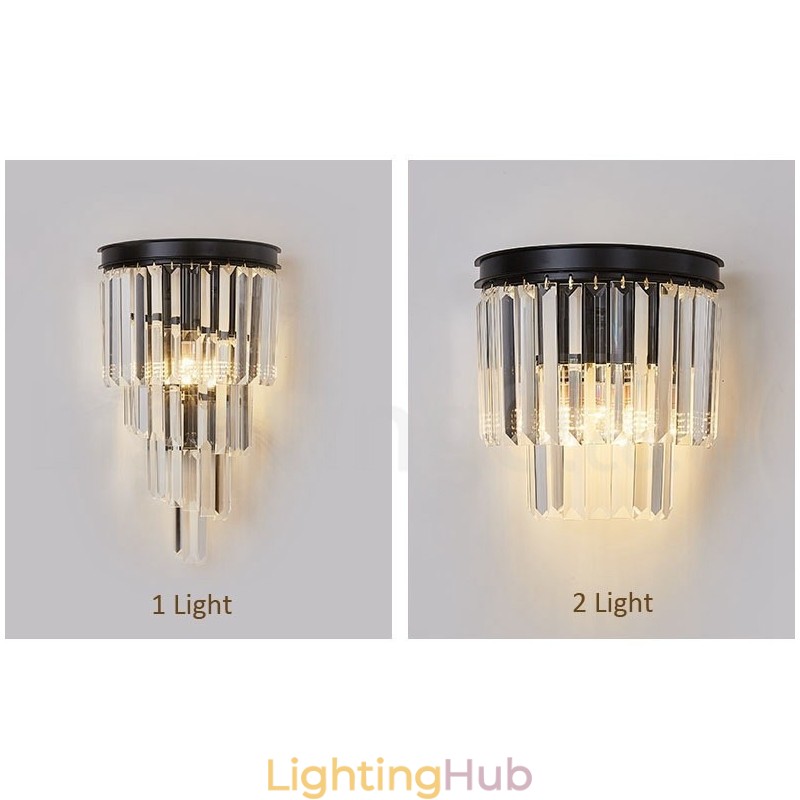 Modern Luxury K9 Crystal Wall Light with Crystal Shade