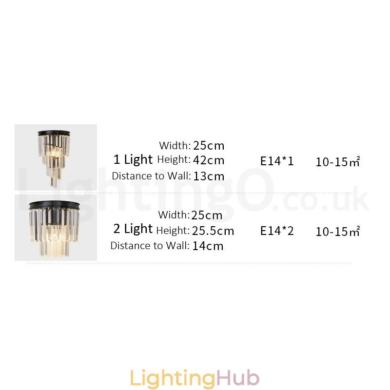 Modern Luxury K9 Crystal Wall Light with Crystal Shade