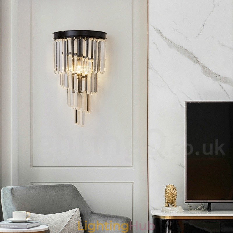 Modern Luxury K9 Crystal Wall Light with Crystal Shade