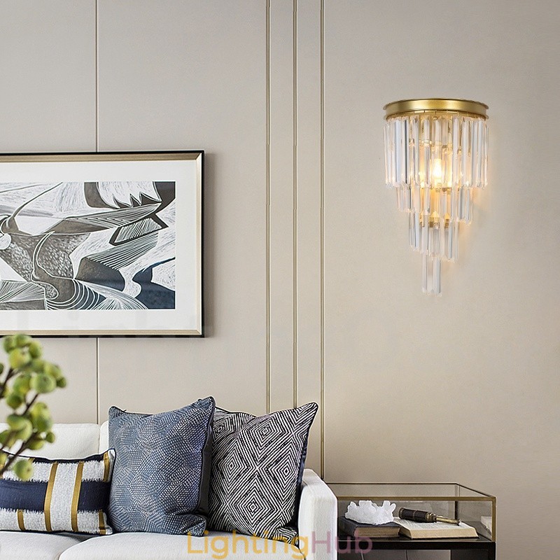 Modern Luxury K9 Crystal Wall Light with Crystal Shade