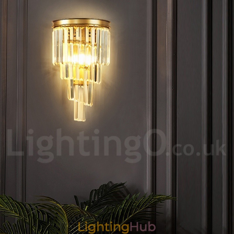 Modern Luxury K9 Crystal Wall Light with Crystal Shade