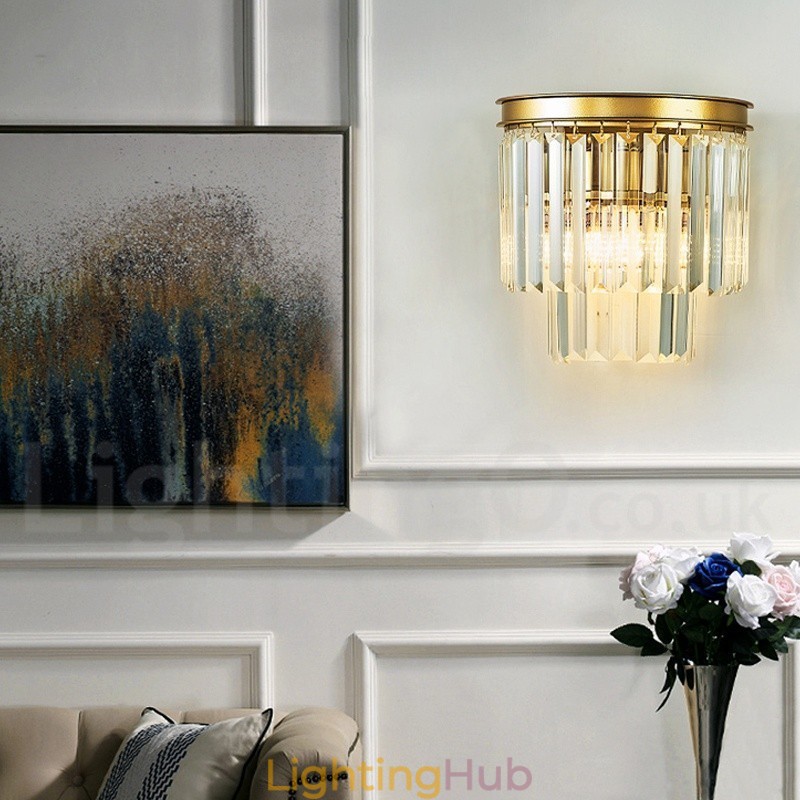 Modern Luxury K9 Crystal Wall Light with Crystal Shade