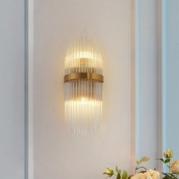 Modern Luxury K9 Crystal Wall Light with Crystal Shade