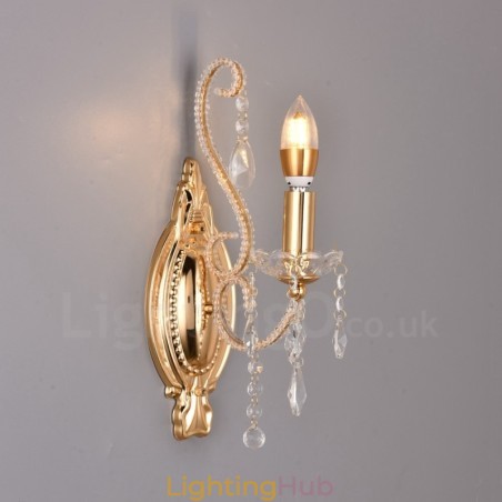 1 Light Gold Black American Style Crystal Wall Light for Living Room Dining Room Clothing Store Coffee Store Hotel 1 Light Gold Black American Style Crystal Wall Light for Living Room Dining Room Clothing Store Coffee Store Hotel