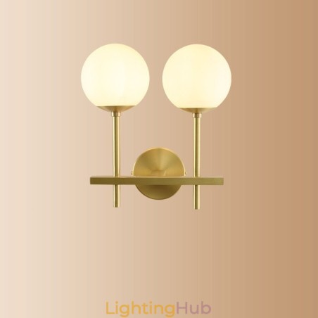 Modern Molecules Bean Wall Light with Ball Glass Shade Modern Molecules Bean Wall Light with Ball Glass Shade