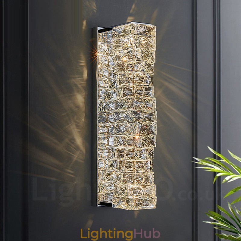 Modern K9 Crystal Wall Light for Bedside Porch Aisle Living Room Bedroom Study