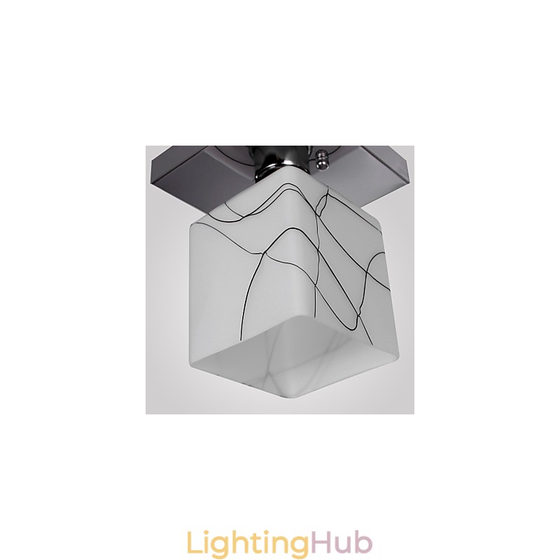 Modern Contemporary Mini Style Electroplated Metal Flush Mount