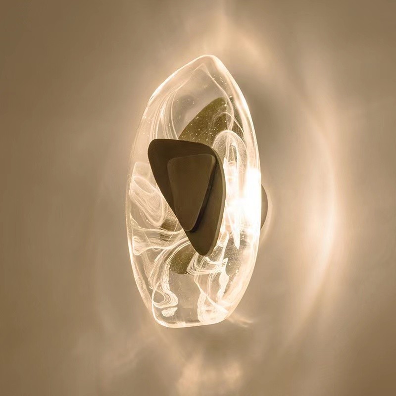 Nordic Crystal Wall Sconces Living Room Study Bedroom Bedside Aisle Living Room Background Wall Light