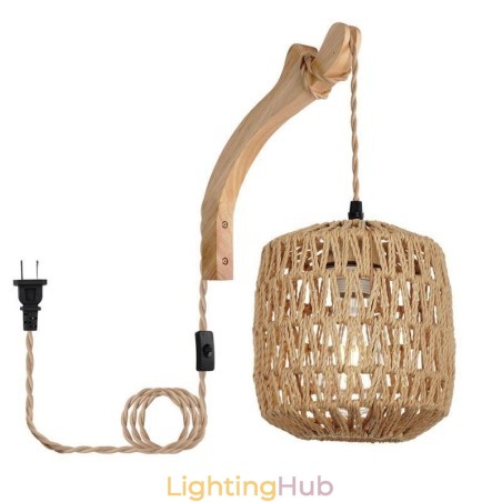 American Retro Wall Sconce 3M Hemp Rope Hanging Line Paper Rope Woven Lampshade American Retro Wall Sconce 3M Hemp Rope Hanging Line Paper Rope Woven Lampshade