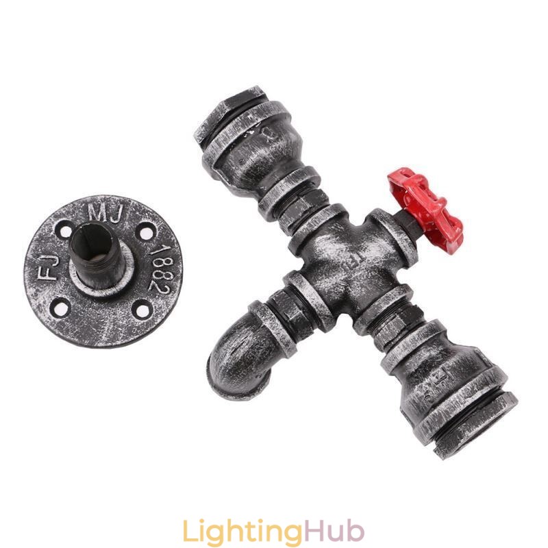 Vintage Retro Water Pipe Industrial Sconces Wall Lamp