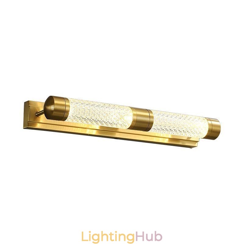 Wall Lamp Brass Acrylic Cylinder Mirror Front Light