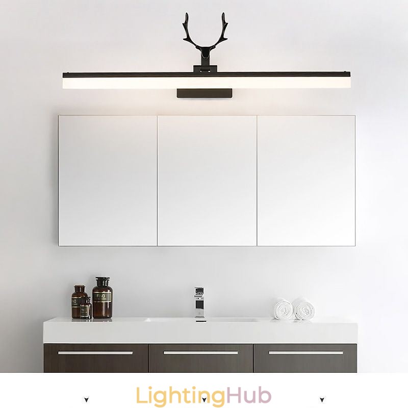 Antler Mirror Front Light Acrylic Wall Lamp Washroom Makeup Light Fixture