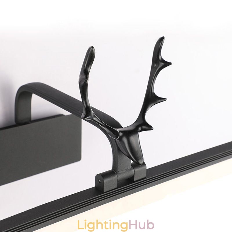 Antler Mirror Front Light Acrylic Wall Lamp Washroom Makeup Light Fixture