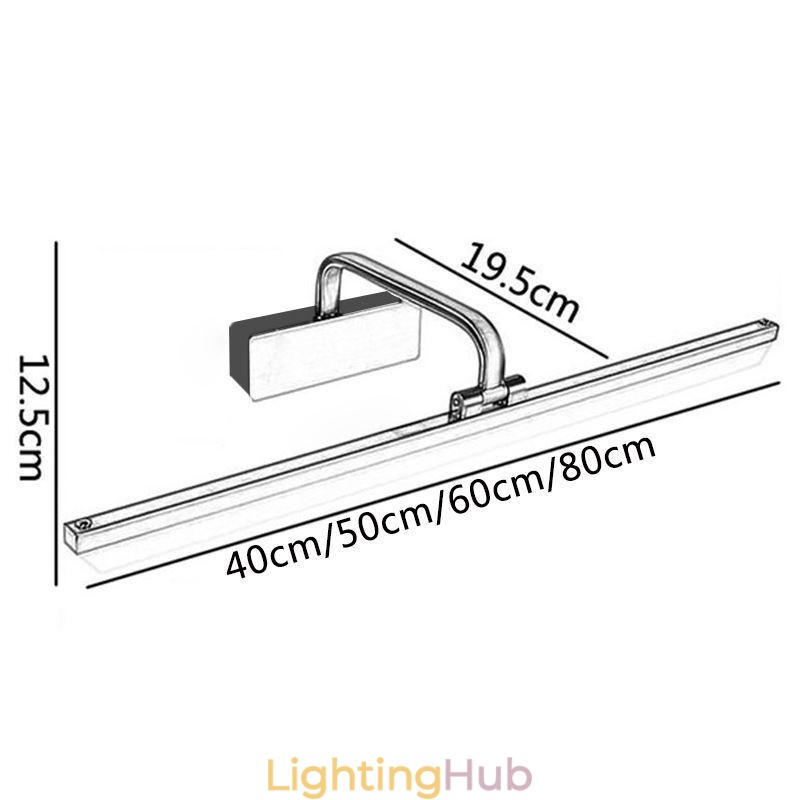 Modern Wall Lamp Mirror Front Light Angle Adjustable Washroom Makeup Light